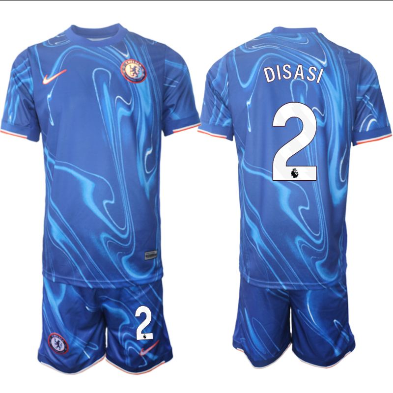 Men 2024-2025 Club Chelsea home Blue 2 Soccer Jersey